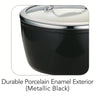 Ceramica Deluxe 3 Qt Ceramic Covered Sauce Pan - Black