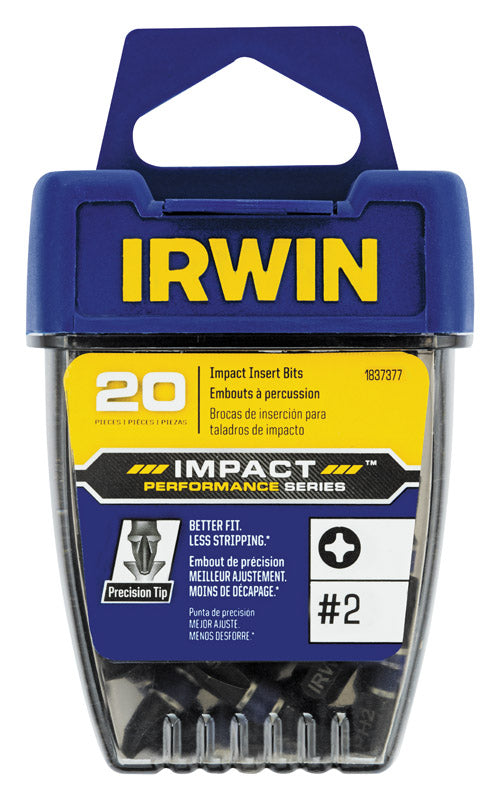 Irwin  Impact Ready Drill Bit  Steel  20 pc.