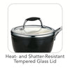 Ceramica Deluxe 1.5 Qt Ceramic Covered Sauce Pan - Black