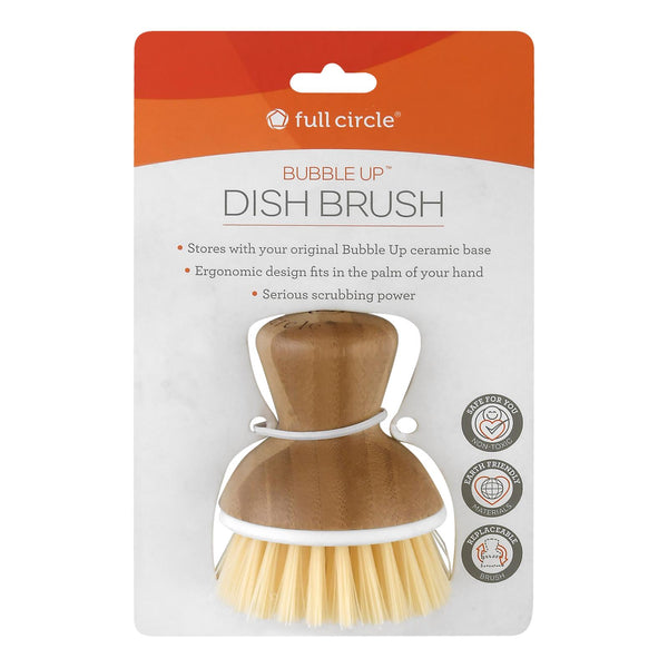 Cepillo para platos Bubble Up de Full Circle Home, color blanco, paquete de 6, 1 unidad