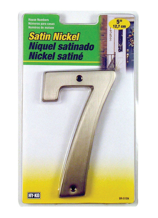Hy-Ko 5 in. Silver Metal Nail-On Number 7 1 pc