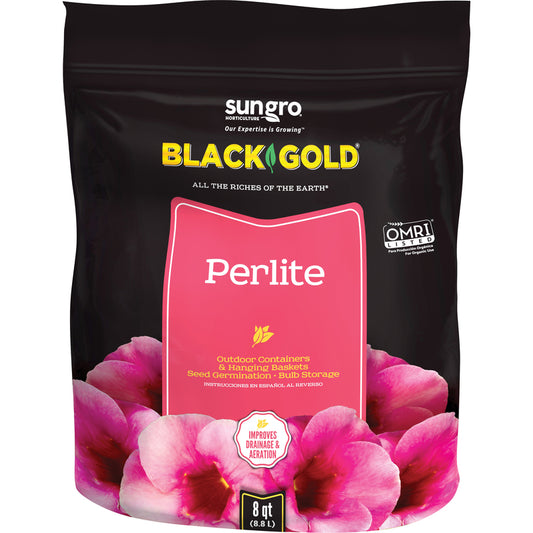 Black Gold Organic Perlite 8 qt (Pack of 8).