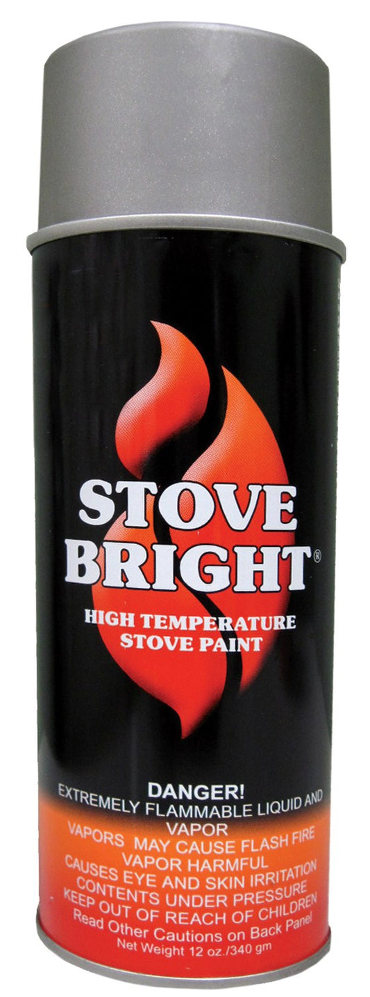 Stove Bright 6193 12 Oz Met Gray Stove Bright® High Temperature Aerosol Paint (Pack of 12)