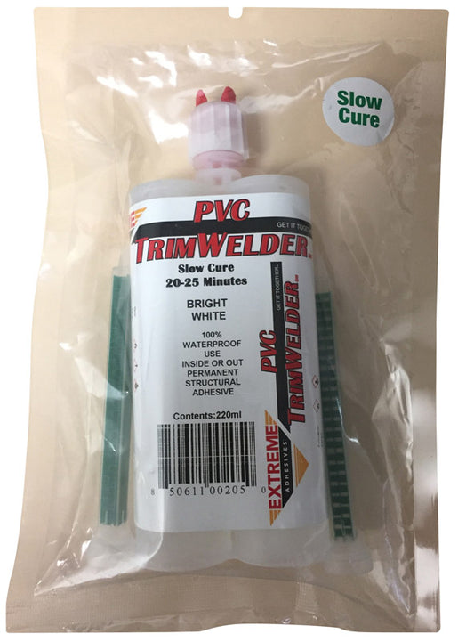 Extreme Adhesives PVC TrimWelder Slow Cure Adhesive Cartridge 220 ml. (Pack of 12)