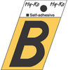 Hy-Ko 1-1/2 in. Black Aluminum Letter B Self-Adhesive 1 pc. (Pack of 10)