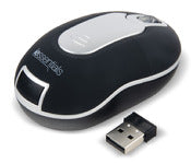 I Essentials Ie-Mm-Pw Black & Silver Mini Wireless Mouse With Built In Receiver