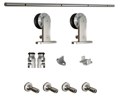 National Hardware  1-1/2 in. H x 72 in. W Stainless Steel  Sliding Door Track Kit