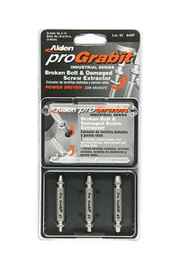 Alden  Grabit Pro  Multi Size   x 3/8 in. Dia. M2 HSS  Double Ended Screw & Bolt Extractor Set  3 pc.