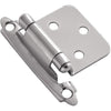 Hickory Hardware P144-26 2.63" X 1.936" Polished Chrome Surface Self-Closing Flush Hinges 2 Count
