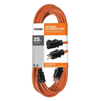 Prime Outdoor 25 ft. L Orange Extension Cord 16/3 SJTW