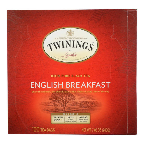 Té Twinings - Té English Breakfast - Caja de 4 - 100 BOLSAS (Paquete de 4)