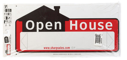Hy-Ko English Open House Sign Plastic 10 in. H x 22 in. W (Pack of 3)