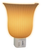 Amertac 71042 4.125" X 3.25" X 2.75" Night Light Scalloped Wall Sconce