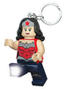 Lego DC Comics Wonder Woman Plastic Black and Red Loop Key Chain 2 in. Dia. with LED Light