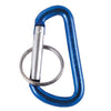 Custom Accessories Aluminum Blue/Silver D-Ring Carabiner Key Chain