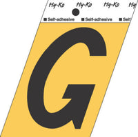 Address Letters, "G", Black/Gold Aluminum, Adhesive, 3.5-In. (Pack of 10)