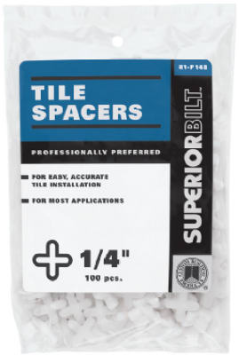 Tile Spacer, 1/4-In., 100-Pk