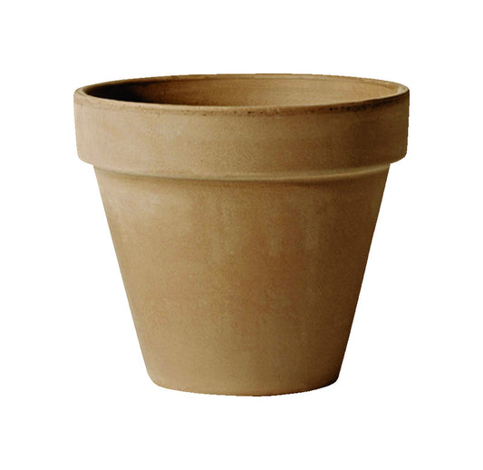 Deroma 4 in. H x 4 in. Dia. Clay Standard Planter Brown (Pack of 24)