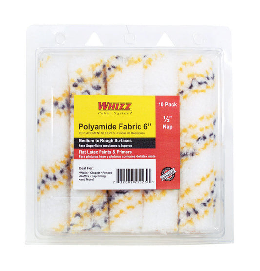 Whizz Polyamide Fabric 6 in. W X 1/2 in. Mini Paint Roller Cover 10 pk