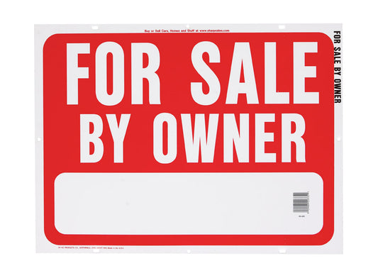 Hy-Ko English For Sale by Owner Sign Plastic 18 in. H x 24 in. W (Pack of 5)