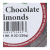 Aurora Natural Products - Caramel Cup Almonds Dark Chocolate - Case of 12 - 8 OZ