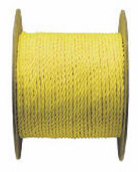 Polypropylene Rope, Twisted, Yellow, 3/8-In. x 400-Ft.