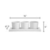 Bloem Casper 4 in.   H X 14 in.   W X 4 in.   D Plastic Trio Flight Planter White