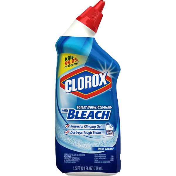 Clorox Rain Clean Scent Toilet Bowl Cleaner 24 oz. Liquid (Pack of 12)