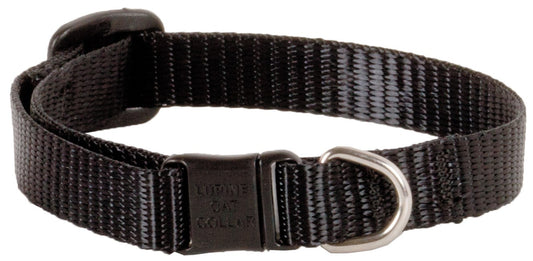 Lupine Collars & Leads 27537 1/2" X 8"-12" Adjustable Black Safety Cat Collar