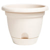 Bloem Lucca Pebble Stone Plastic Self-Watering Planter 12 in.