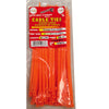 Tool City  8 in. L Orange  Cable Tie  100 pk