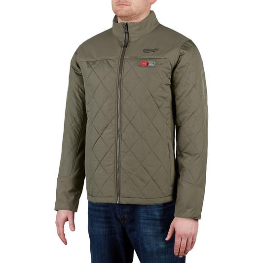 Milwaukee M12 AXIS S Long Sleeve Men's Full-Zip Heated Jacket Kit Olive