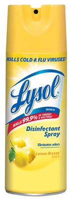 Disinfectant Spray, Lemon Breeze Scent, 12.5-oz.