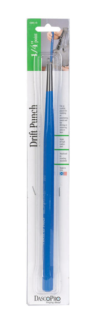 Dasco Pro  1/4 in. High Carbon Steel  Drift Punch  12 in. L 1 pc.