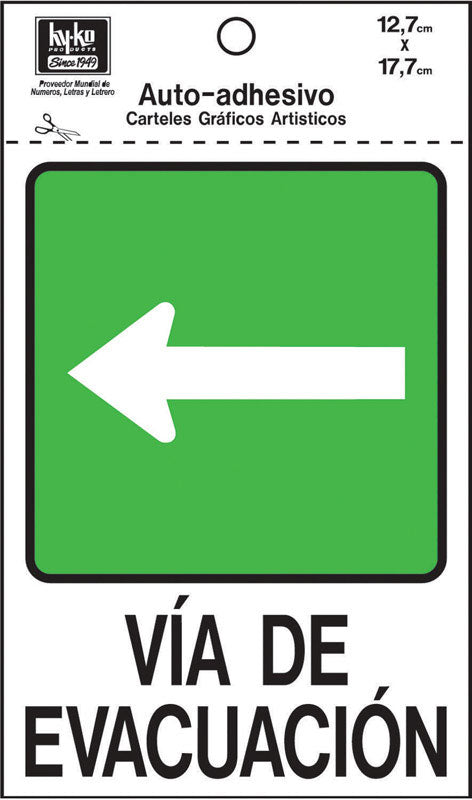 Hy-Ko Spanish White Informational Sign 7 in. H x 5 in. W (Pack of 10)