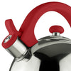 Acacia Red Stainless Steel 2.1Qts. Tea Kettle