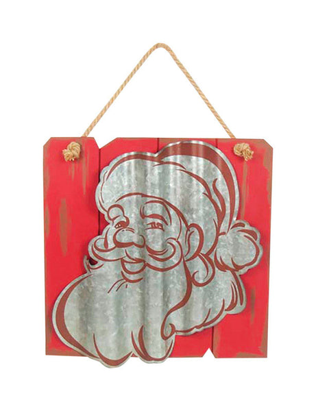 Cara de Papá Noel cuadrada con marco y base (paquete de 4)