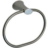 Ultra Faucets Sweep Collection Brushed Nickel Towel Ring Metal