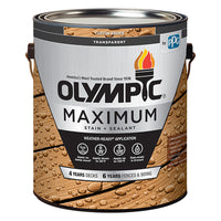 Olympic  Maximum  Transparent  Canyon Brown Toner  Acrylic/Alkyd/Urethane Blend  Stain and Sealant  1 gal. (Pack of 4)