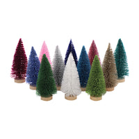 DEI Assorted Bushy Pine Trees Christmas Decor (Pack of 12)