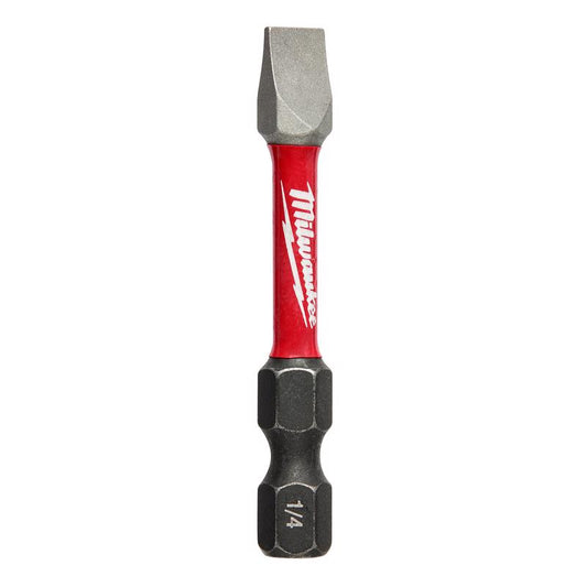 Milwaukee  SHOCKWAVE  Slotted  1/4 in.  x 2 in. L Impact Power Bit  Steel  1 pc.