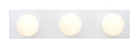 Westinghouse White 3 lights Incandescent Bathroom Bar Fixture Wall Mount