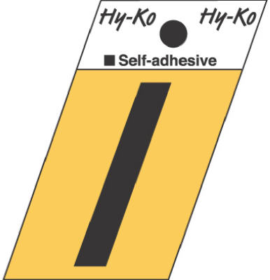 Hy-Ko 1-1/2 in. Black Aluminum Letter I Self-Adhesive 1 pc. (Pack of 10)