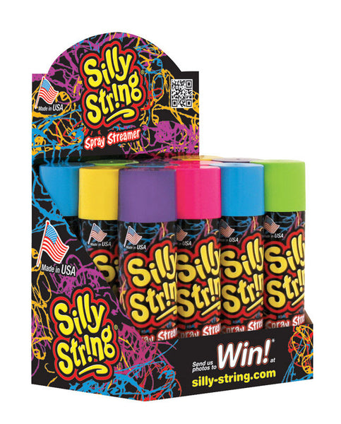 Spray multicolor Silly String, paquete de 12 (1 unidad)