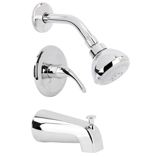 LDR Exquisite 1-Handle Chrome Tub and Shower Faucet