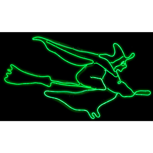 Gemmy  Light Glo Short Circuit Flying Witch  Lighted Halloween Decoration  28 in. H x 13-1/2 in. W 1 pk