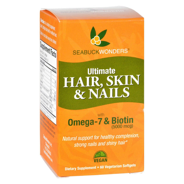 Seabuck Wonders Hair Skin and Nails - Ultimate - 60 Vegan Softgels