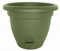 Bloem Lucca 8.8 in. H X 10 in. D Plastic Planter Living Green (Pack of 6)