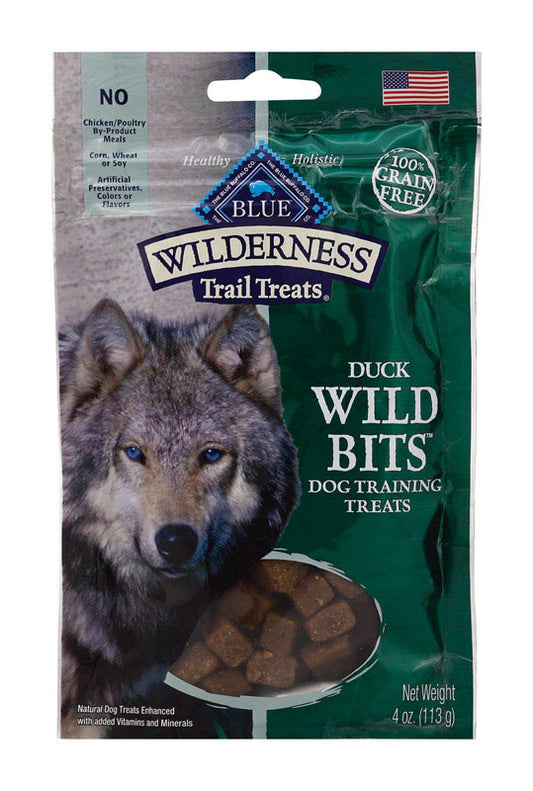 Blue Buffalo  Wild Bits  Duck  Grain Free Treats  For Dog 4 oz. 1 pk