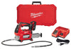 Milwaukee Metal Red 2-Speed Cordless Electric Grease Gun Kit 48 L in. Hose 18V 10,000 PSI